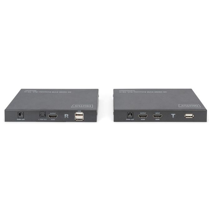 Digitus DS-55513 Estensore KVM HDMI 4K 70 m UHD 4K2K 60Hz HDR 4:4:4 HDMI 2.0 HDCP 2.2-1.4 KVM USB Audio S-PDIF Loop-Out colore Nero