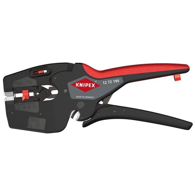 Knipex 12 72 190 NexStrip Utensile Multifunzione per Elettricisti Spelatura 0,03-10 mm² Crimpatura 4 mm² Taglio 10 mm² 190 mm colore Nero