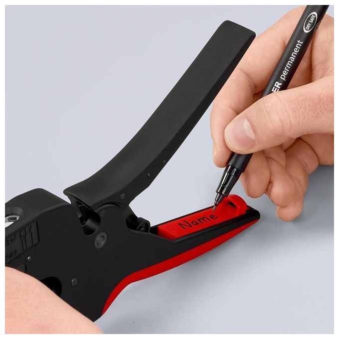 KNIPEX 12 72 190 SB NexStrip Utensile Multifunzione per Elettricista Taglio Spelatura Crimpatura 0,25-4 mm² 190 mm colore Nero-Rosso