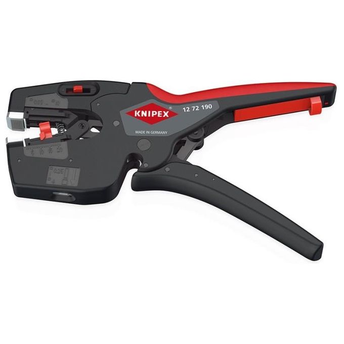 Knipex 12 72 190 NexStrip Utensile Multifunzione per Elettricisti Spelatura 0,03-10 mm² Crimpatura 4 mm² Taglio 10 mm² 190 mm colore Nero