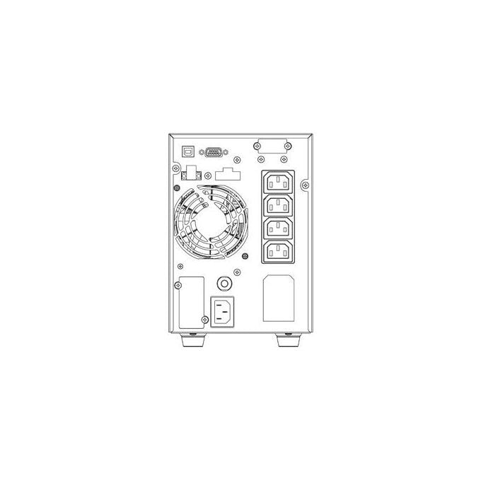Atlantis A03-OP1502P LinePower PRO UPS Online Doppia Conversione Tower 1500VA 1350W Onda Sinusoidale Pura 4 IEC USB RS232 Slot SNMP Display LCD Tripla Batteria 12V 9Ah
