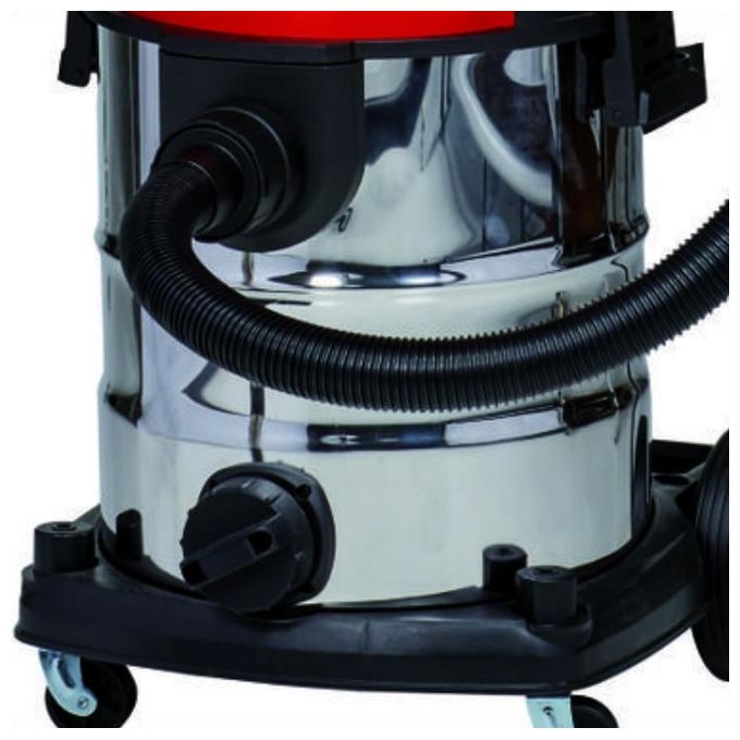 Einhell 2347170 TE-VC 36-25 Li S-Solo Aspirapolvere a Batteria per Liquidi e Solidi 25 L 36 V 150 mbar 76 dB colore Nero Rosso