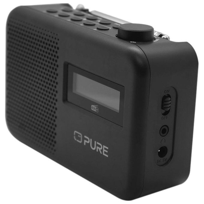 Pure 252517 Elan One 2 Radio Portatile Digitale DAB+ FM Bluetooth 5.1 LCD 1,5 W colore Nero