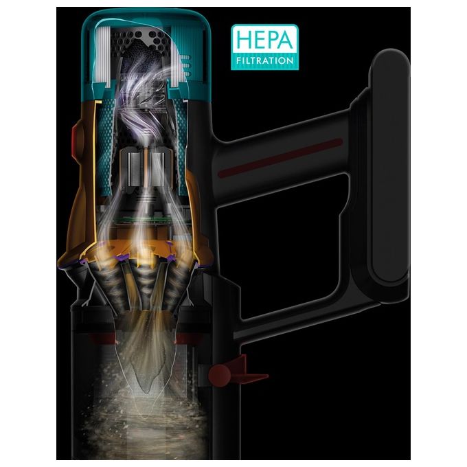 Dyson 492711-01 V12 Origin Aspirapolvere a Bastone 2 in 1 Senza Filo HEPA 120 AW 60 min 2,2 Kg colore Nichel