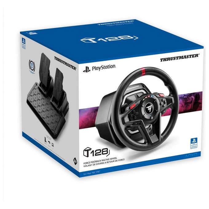 Thrustmaster T128 Volante con Pedaliera T2PM PC PlayStation 4 PlayStation 5 Force Feedback 900° 13 Pulsanti colore Nero