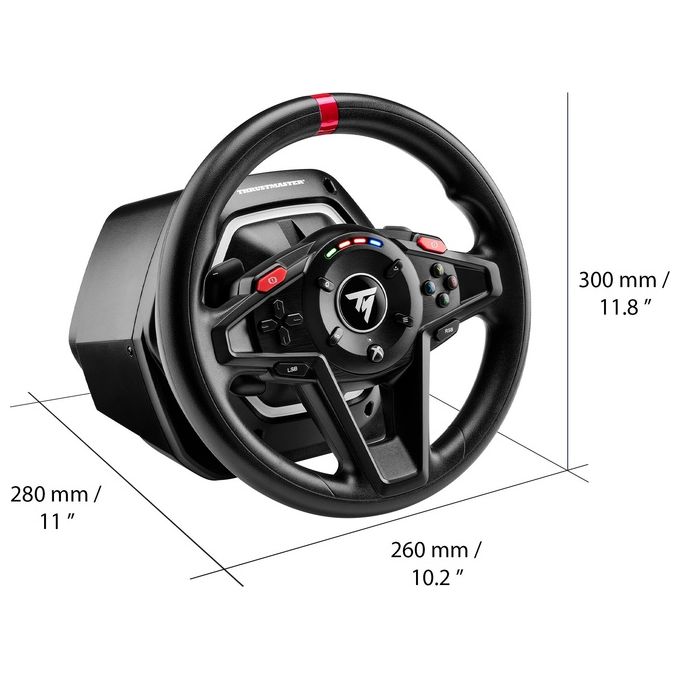 Thrustmaster 4460184 T128 Volante con Pedaliera Force Feedback HYBRID DRIVE Xbox Series X S Xbox One PC colore Nero