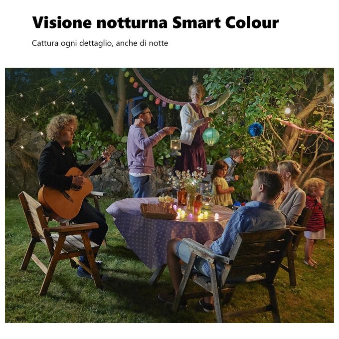 Imou IPC-F88FIP-V2 Knight Telecamera IP Wi-Fi 4K 8MP Rilevamento AI IP66 Sirena 110dB Visione Notturna colore Bianco