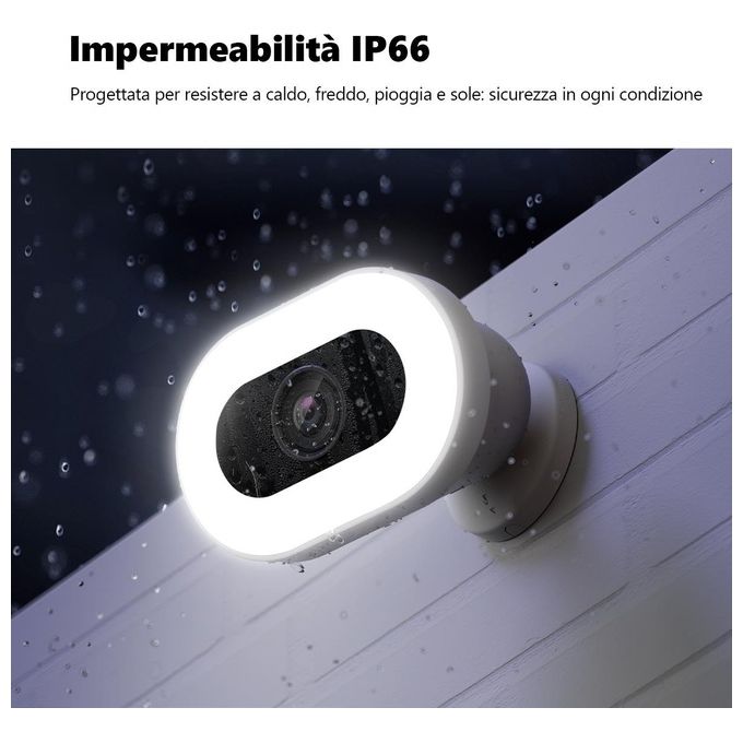 Imou IPC-F88FIP-V2 Knight Telecamera IP Wi-Fi 4K 8MP Rilevamento AI IP66 Sirena 110dB Visione Notturna colore Bianco
