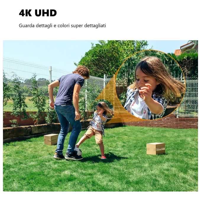 Imou IPC-F88FIP-V2 Knight Telecamera IP Wi-Fi 4K 8MP Rilevamento AI IP66 Sirena 110dB Visione Notturna colore Bianco