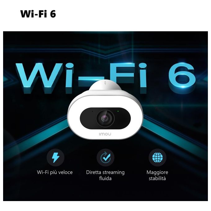 Imou IPC-F88FIP-V2 Knight Telecamera IP Wi-Fi 4K 8MP Rilevamento AI IP66 Sirena 110dB Visione Notturna colore Bianco