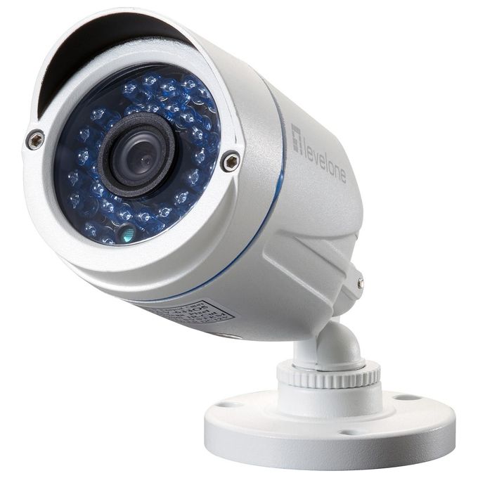 LevelOne DSK-8001 Kit Videosorveglianza Cablato 8 Canali DVR 4 Telecamere Bullet IP66 Visione Notturna 30 m H.264 HDD 6 TB colore Nero Bianco