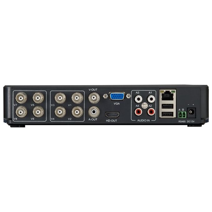 LevelOne DSK-8001 Kit Videosorveglianza Cablato 8 Canali DVR 4 Telecamere Bullet IP66 Visione Notturna 30 m H.264 HDD 6 TB colore Nero Bianco