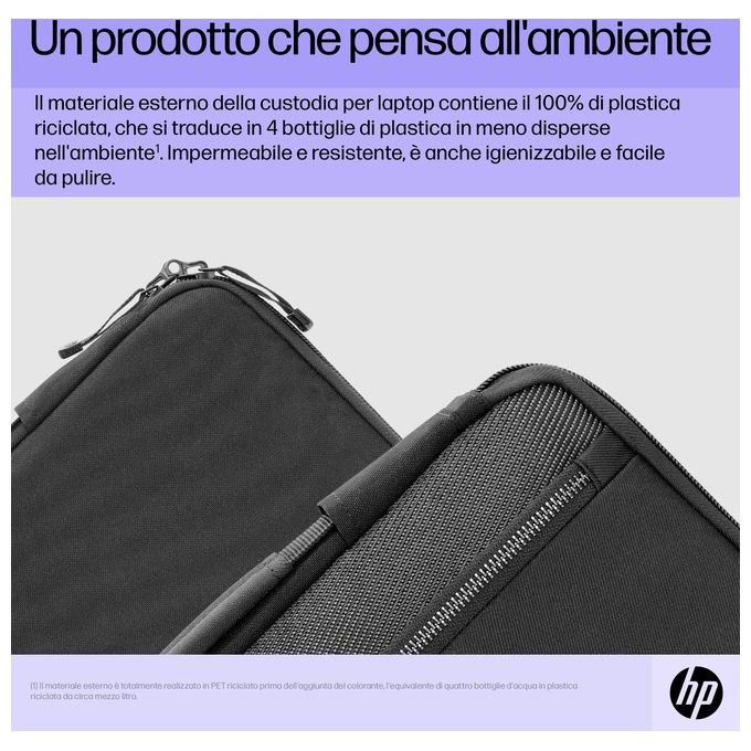 HP 6B8Y3AA Renew Executive Custodia per Laptop 14'' Poliestere Riciclato Resistente all'Acqua colore Nero