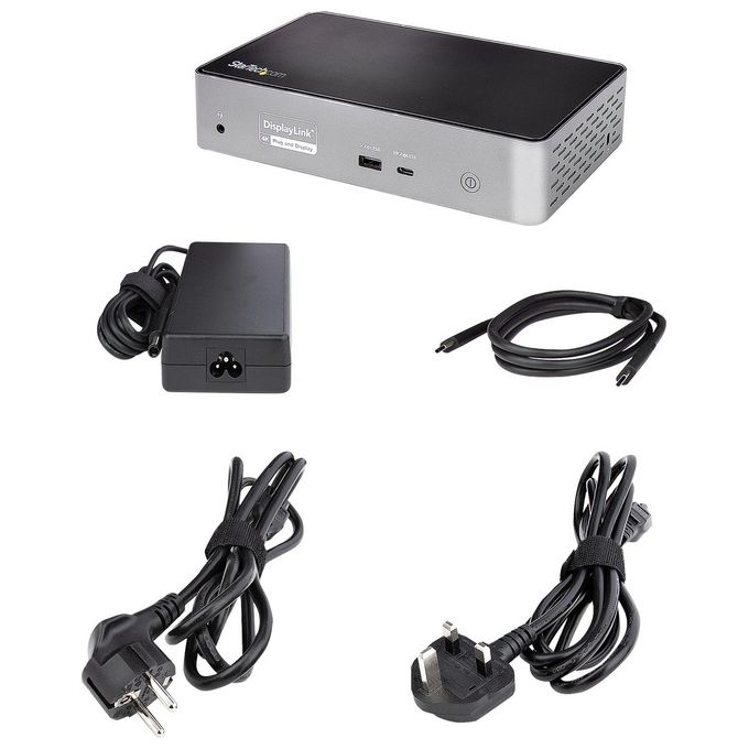 StarTech DK31C4DPPDUE Docking Station USB-C per Quad Monitor 4K 60Hz con Power Delivery 100W 4x HDMI 4x DisplayPort USB 3.2 Gen 2 Ethernet Gigabit colore Nero