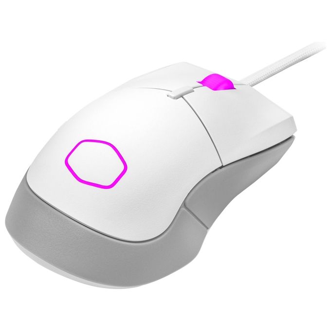 Cooler Master MM-310-WWOL1 MM310 Mouse da Gioco Cablato Ultraleggero 50g Sensore Ottico 12000 DPI 5 Pulsanti Programmabili RGB NVIDIA Reflex colore Bianco