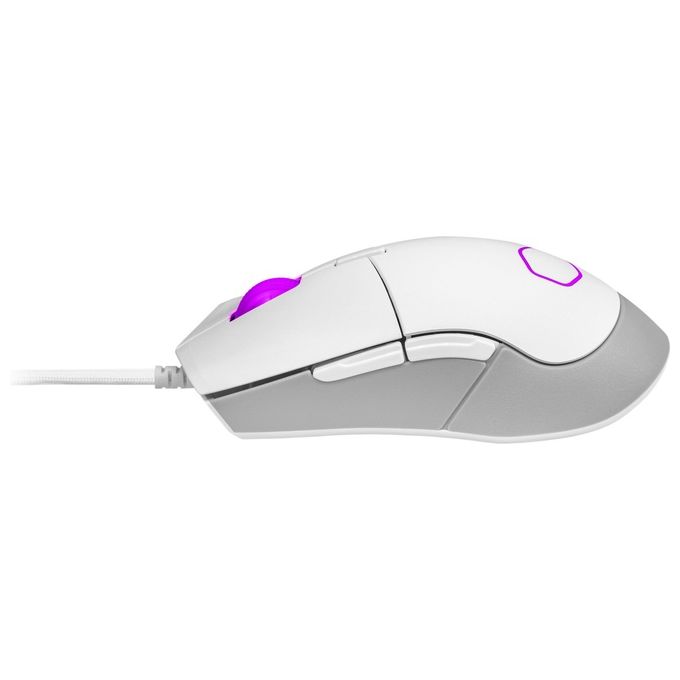 Cooler Master MM-310-WWOL1 MM310 Mouse da Gioco Cablato Ultraleggero 50g Sensore Ottico 12000 DPI 5 Pulsanti Programmabili RGB NVIDIA Reflex colore Bianco