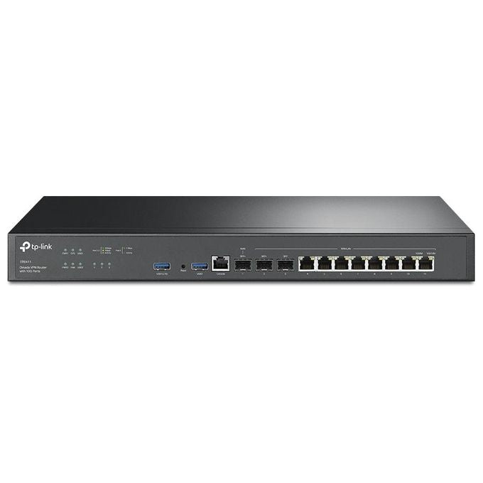 TP-Link ER8411 Omada Router Cablato VPN 10G SFP+ 8 Porte Gigabit Firewall Bilanciamento WAN colore Nero