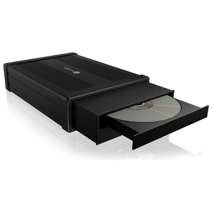 ICY BOX 60955 IB-525-U3 Contenitore Esterno per Unita' Ottiche 5,25'' SATA III USB 3.2 Gen 1 Tipo-A e Tipo-C colore Nero