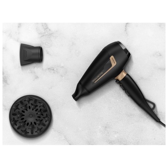 Rowenta CV8840 Pro Expert Asciugacapelli 2200 W Ionico 2 velocita' 3 temperature Diffusore Concentratore colore Nero Rame