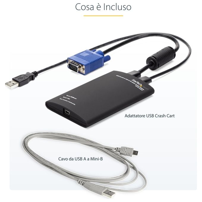 StarTech Laptop crash cart adapter portatile Console KVM a USB 2.0