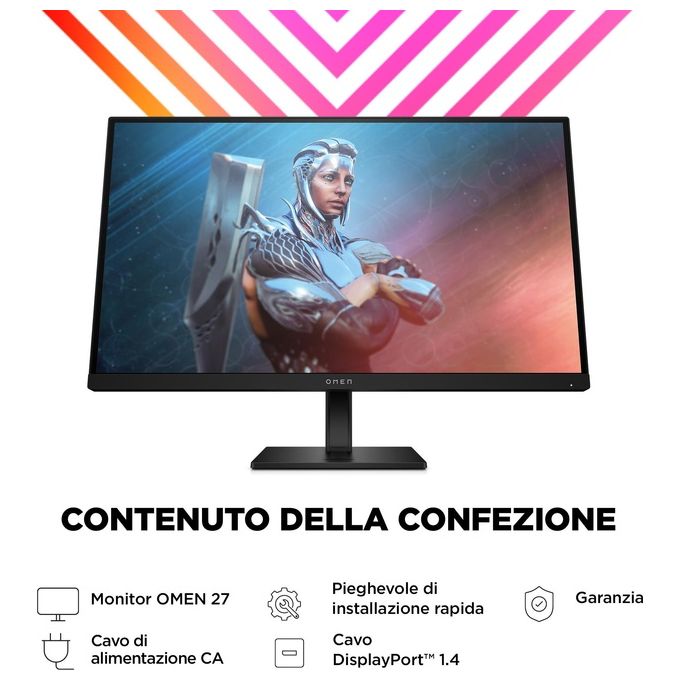 HP 780F9AA#ABB OMEN Monitor da gaming 27'' FHD 165 Hz IPS 1 ms HDR400 colore Nero