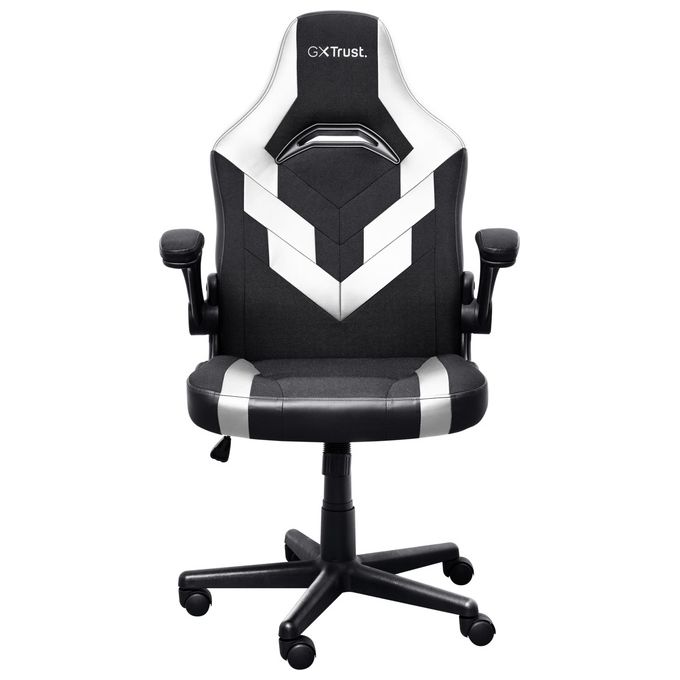 Trust GXT 703W RIYE Sedia Gaming Universale braccioli regolabili portata 140 Kg sollevamento classe 4 colore Nero Bianco