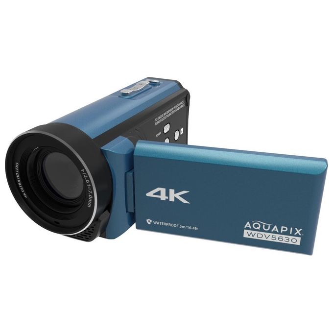 Easypix WDV5630-BL Aquapix WDV5630 Camcorder 13 MP 4K Impermeabile fino a 5 m colore Blu Grigio