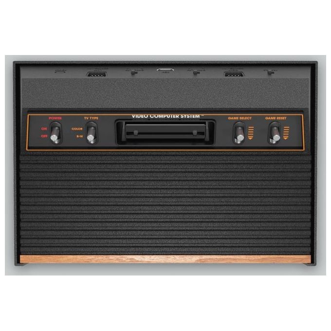 Atari 2600+ Console Retrogaming Cartuccia 10 Giochi Joystick CX40+ Uscita HDMI colore Nero Arancione