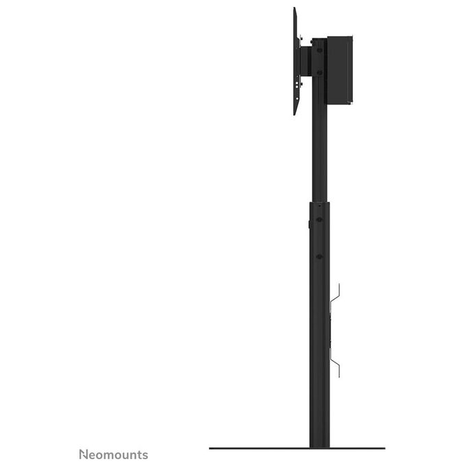 Neomounts FL45S-825BL1 Supporto da pavimento per TV 37-75'' Regolabile in Altezza 104-157 cm con Gestione Cavi e Piastra di Sicurezza colore Nero