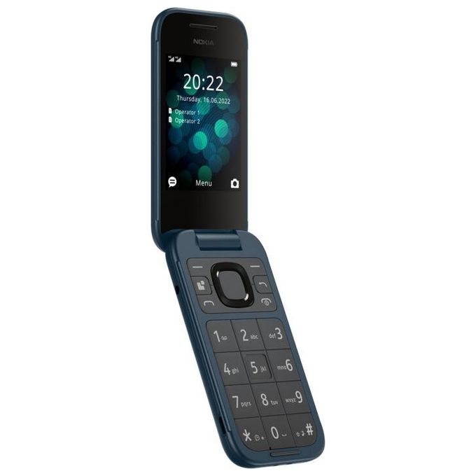 Nokia 1GF011OPG1A02 2660 Flip Telefono Cellulare 4G Dual Sim Display 2.8'' Tasto SOS Radio FM Bluetooth colore Blu