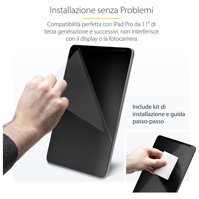 StarTech.com Filtro Privacy a 4 Posizioni per iPad Pro da 11'' Abilitato al Touch Antiriflesso