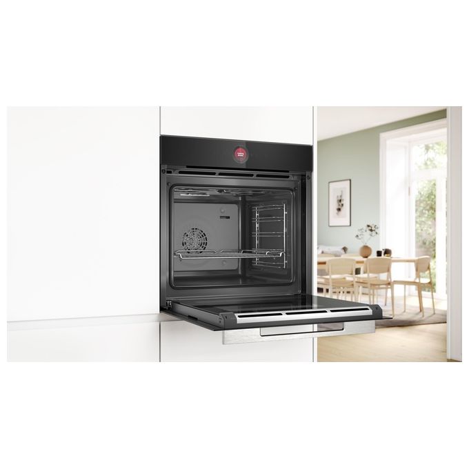 Bosch HBG7321B1 Serie 8 Forno da incasso Multifunzione 71 L Classe A+ Air Fry Funzione Pizza Autopulizia Idrolitica (59.4x59.5x54.8 cm) colore Nero