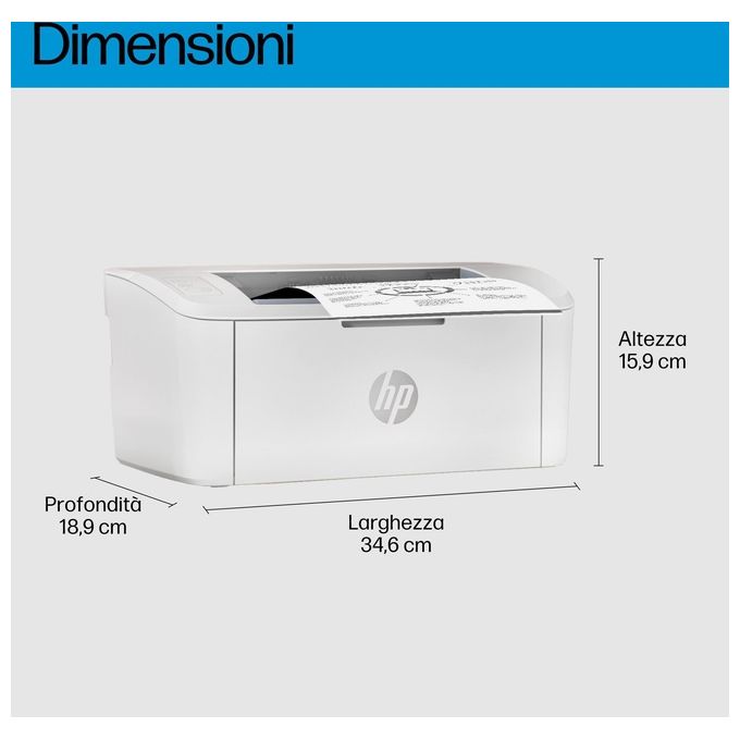 HP 7MD66F#B19 LaserJet M110w Stampante Laser A4 Monocromatica 20 ppm 600x600 DPI Wi-Fi Wi-Fi Direct USB colore Bianco