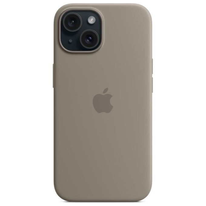Apple Custodia MagSafe in Silicone per iPhone 15 Grigio Creta ​​​​​​​