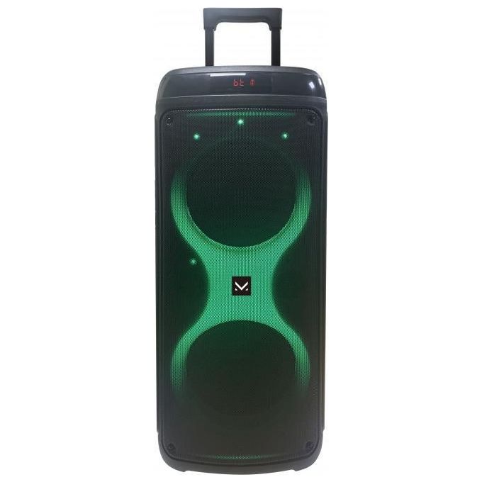 New Majestic 116388 BK FLAME T88 Party Speaker Bluetooth Trolley 60W TWS Luci LED Batteria Ricaricabile colore Nero