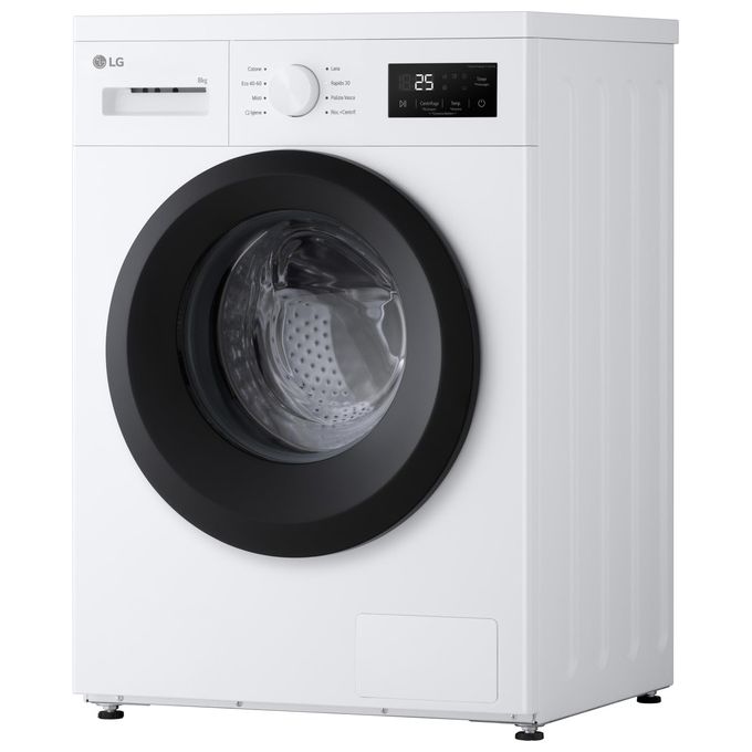 Lg F4NA10S8NWK Lavatrice Slim 8 Kg Classe A Profondita' 47 cm Centrifuga 1400 giri Inverter Vapore colore Bianco