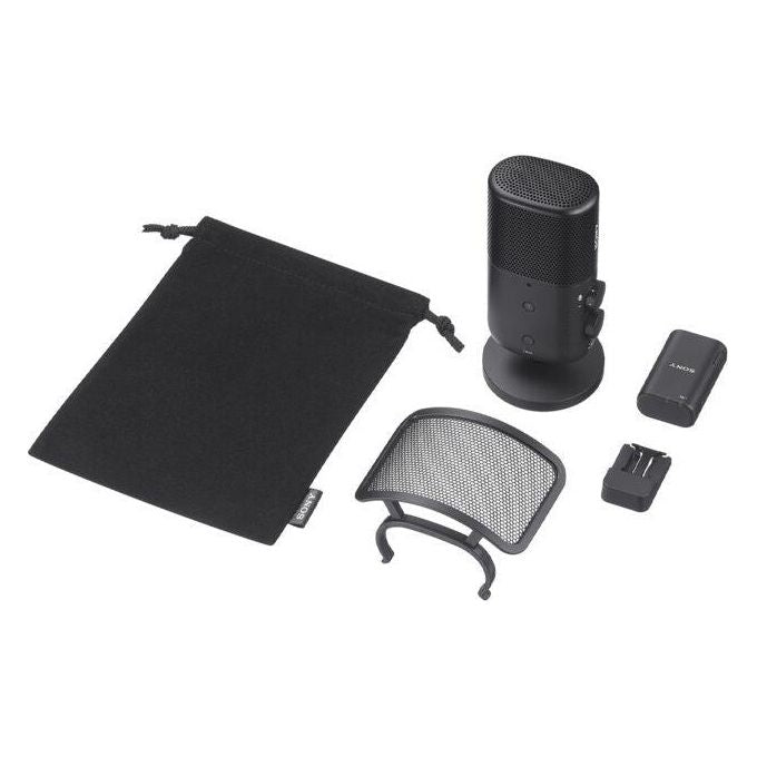 Sony ECM-S1 Microfono Wireless per Streaming con Attacco Multi Interface Shoe Connessione Bluetooth 5.3 Portata fino a 150 m USB-C e Jack 3.5 mm colore Nero