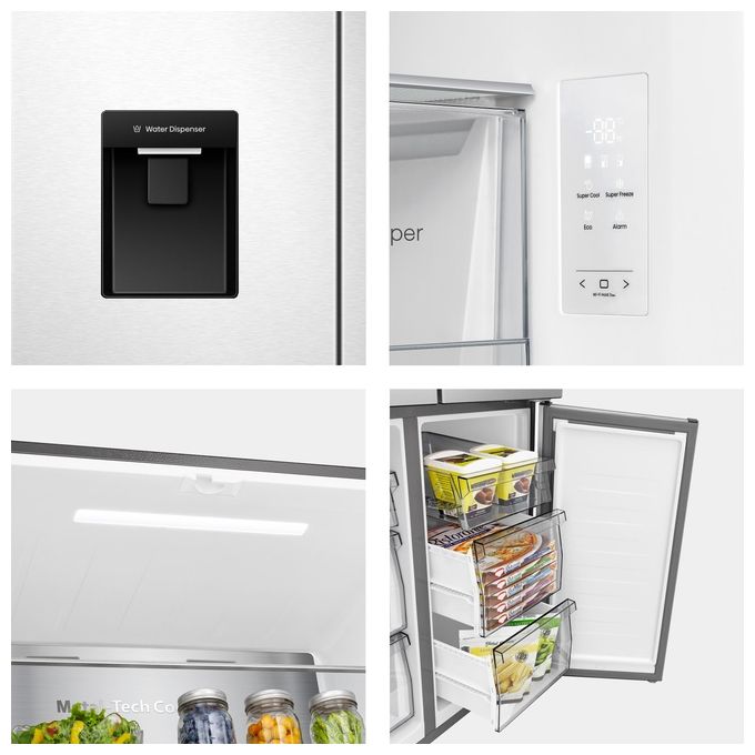Hisense RQ5P470SMIE Frigorifero 4 Porte 460 L 178 cm Classe E 37 dB Total No Frost Wi-Fi Dispenser Acqua colore Inox