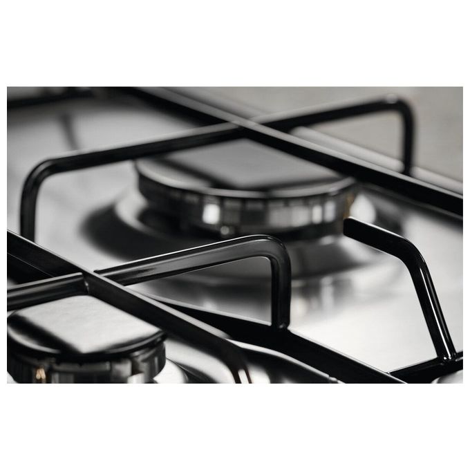 Electrolux PN640RUV Rustico Soft Piano cottura a gas 60 cm 4 fuochi bruciatore tripla corona Wok 4000 W Sicurgas colore Nero Ghisa