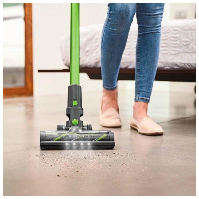 Polti PBEU0120 Forzaspira D-Power SR500 Aspirapolvere a bastone 2 in 1 senza sacchetto motore digitale brushless filtro EPA 0,6 L autonomia 40 min 84 dB colore Verde
