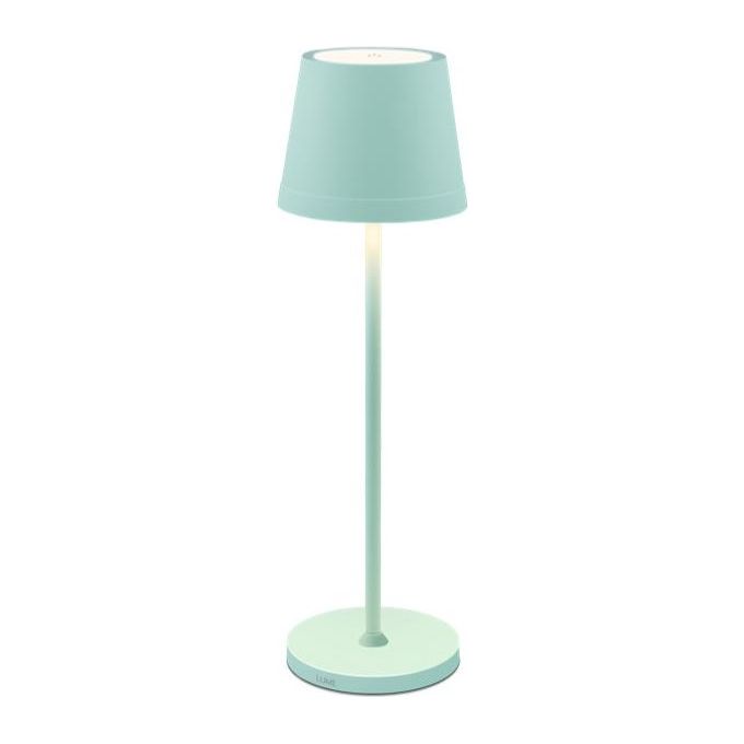 CENTURY LMPT-023827 LUME PLUS Lampada da Tavolo LED 2,2 W Dimmerabile Touch IP54 Batteria Ricaricabile 5000 mAh colore Marine Turquoise