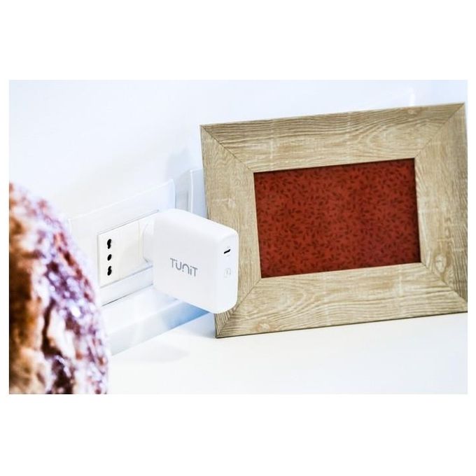 TUNIT TTWCPD100 Caricabatterie Universale Auto 100W USB-C Power Delivery Bianco