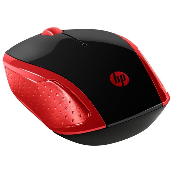 HP 2HU82AA Mouse Wireless 200 Ottico RF 2.4 GHz 1000 DPI Ambidestro colore Rosso