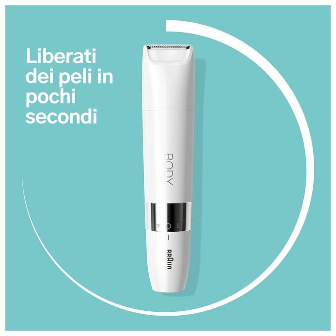 Braun BS1000 Mini Rifinitore Elettrico Corpo Wet Dry Unisex 1 testina colore Bianco