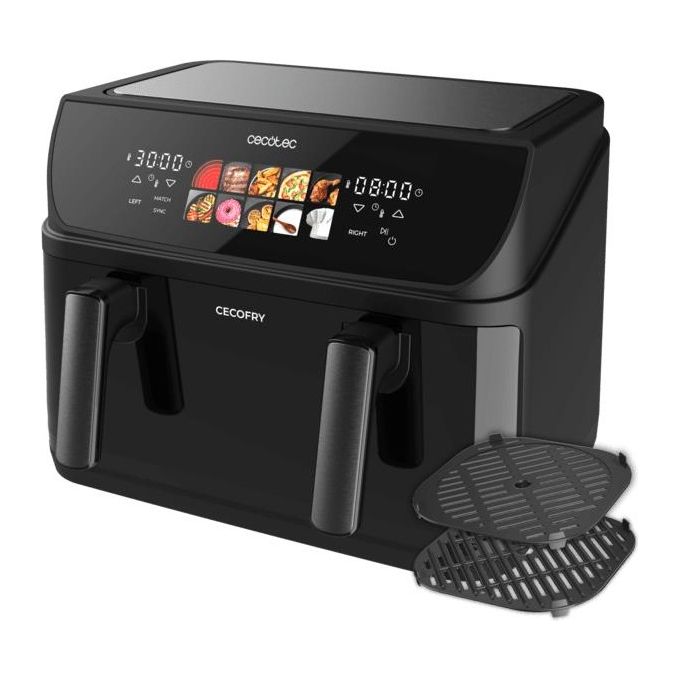 Cecotec CECOFRYandGRILL DUOHEAT 10000 Friggitrice ad aria 10 L 2800 W 10 Programmi Display Touch colore Nero