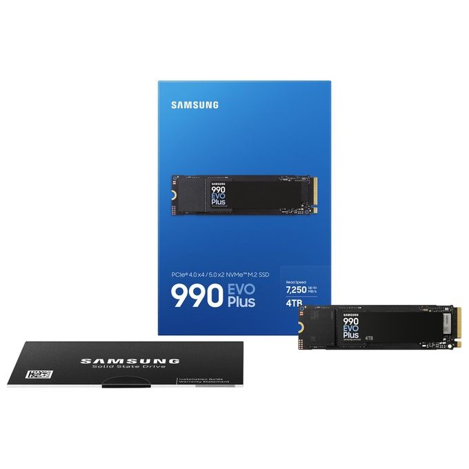 Samsung MZ-V9S4T0 990 EVO Plus SSD Interno 4 TB M.2 PCI Express 4.0 NVMe V-NAND TLC colore Nero
