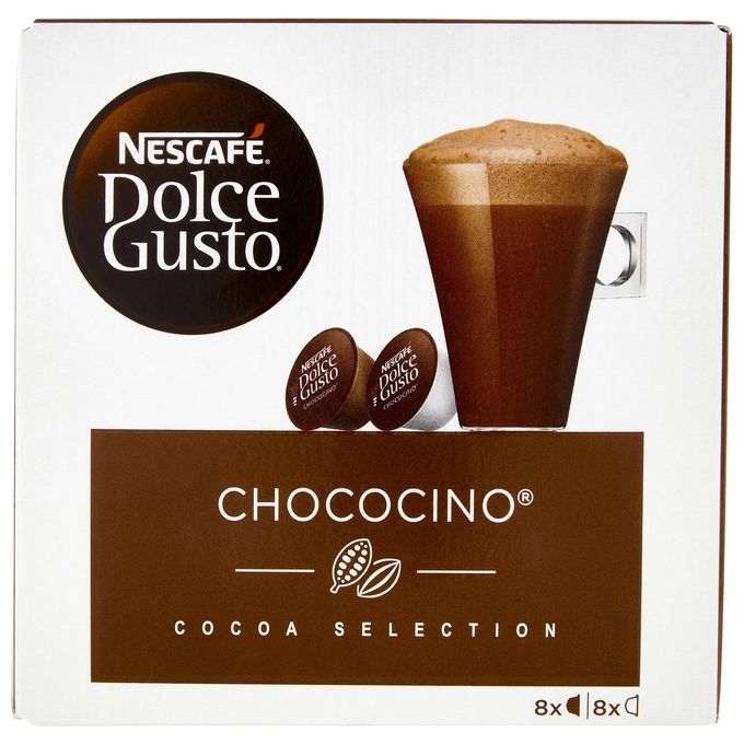 Nescafe dolce gusto chococino capsule bevanda cioccolato senza glutine 16 pezzi 8 tazze