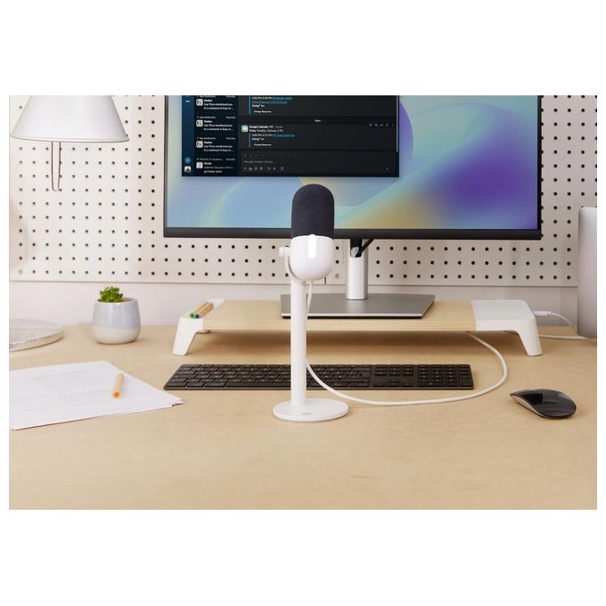 Elgato 10MAI9901 Wave Neo Microfono da tavolo USB 3.5 mm Condensatore Cardiode Bianco