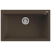 Elleci LGQ13078 Quadra 130 Lavello 1 Vasca da Incasso Sopratop 79x50 cm Granitek colore Espresso
