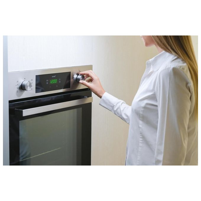 Candy FCT686X WIFI New Timeless Forno da incasso Elettrico Ventilato 70 L Classe A Pirolitico Aquactiva Wi-Fi 9 funzioni (60x60x60 cm) colore Inox